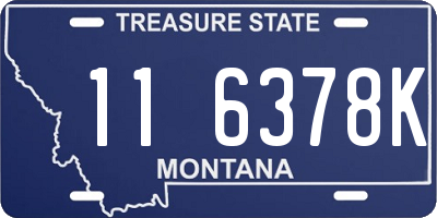 MT license plate 116378K