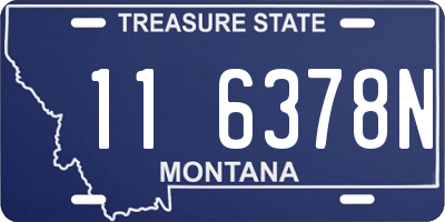 MT license plate 116378N