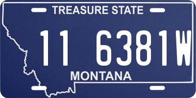 MT license plate 116381W