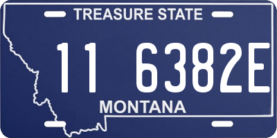 MT license plate 116382E