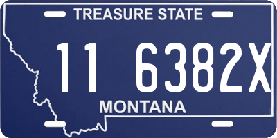 MT license plate 116382X