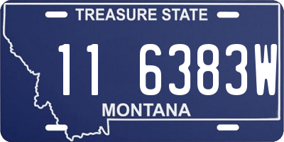 MT license plate 116383W