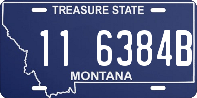 MT license plate 116384B