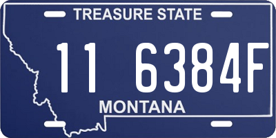 MT license plate 116384F