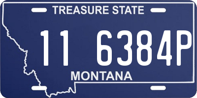 MT license plate 116384P