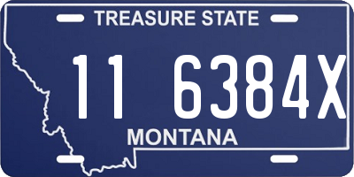 MT license plate 116384X