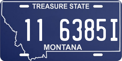 MT license plate 116385I
