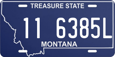 MT license plate 116385L