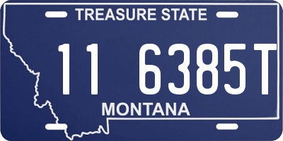 MT license plate 116385T