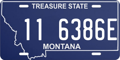 MT license plate 116386E