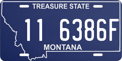 MT license plate 116386F