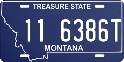 MT license plate 116386T