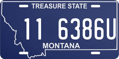 MT license plate 116386U