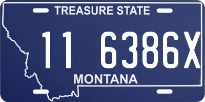 MT license plate 116386X