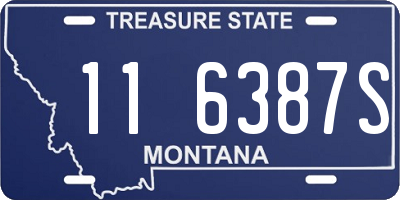 MT license plate 116387S