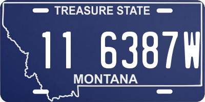 MT license plate 116387W