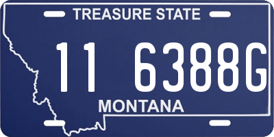 MT license plate 116388G