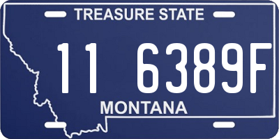 MT license plate 116389F