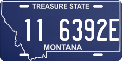 MT license plate 116392E