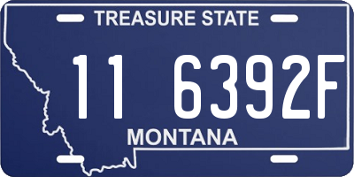 MT license plate 116392F