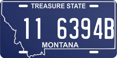 MT license plate 116394B