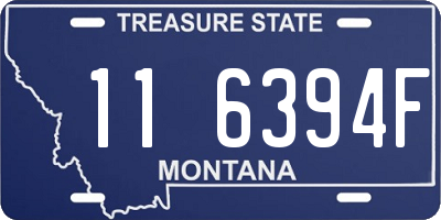 MT license plate 116394F