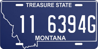 MT license plate 116394G