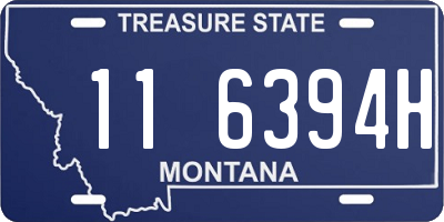 MT license plate 116394H