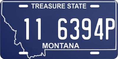 MT license plate 116394P