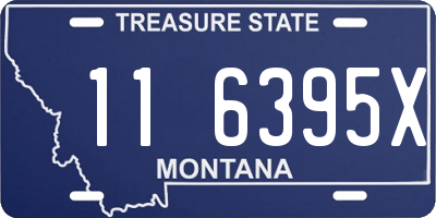 MT license plate 116395X