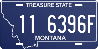 MT license plate 116396F