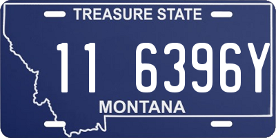 MT license plate 116396Y