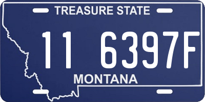 MT license plate 116397F