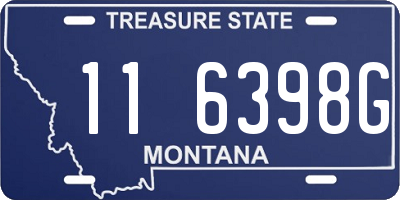MT license plate 116398G
