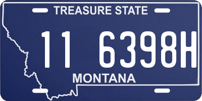 MT license plate 116398H