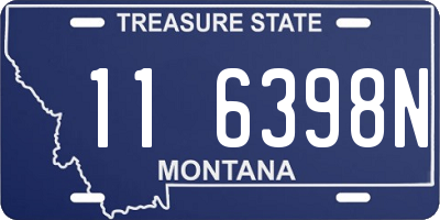 MT license plate 116398N