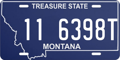 MT license plate 116398T