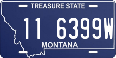 MT license plate 116399W