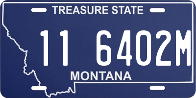 MT license plate 116402M