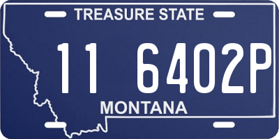 MT license plate 116402P