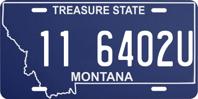 MT license plate 116402U