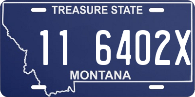 MT license plate 116402X
