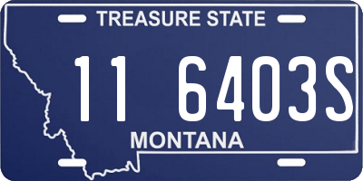 MT license plate 116403S