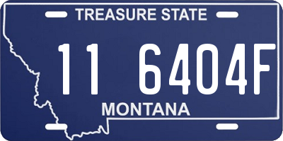 MT license plate 116404F