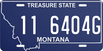 MT license plate 116404G