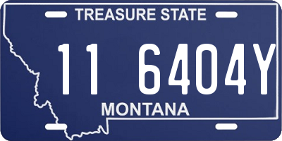 MT license plate 116404Y