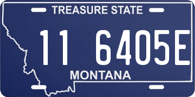 MT license plate 116405E