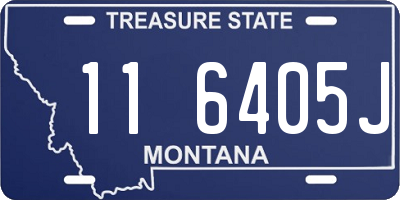 MT license plate 116405J