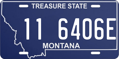 MT license plate 116406E