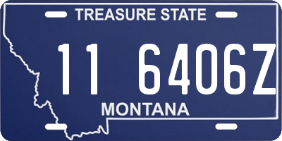 MT license plate 116406Z